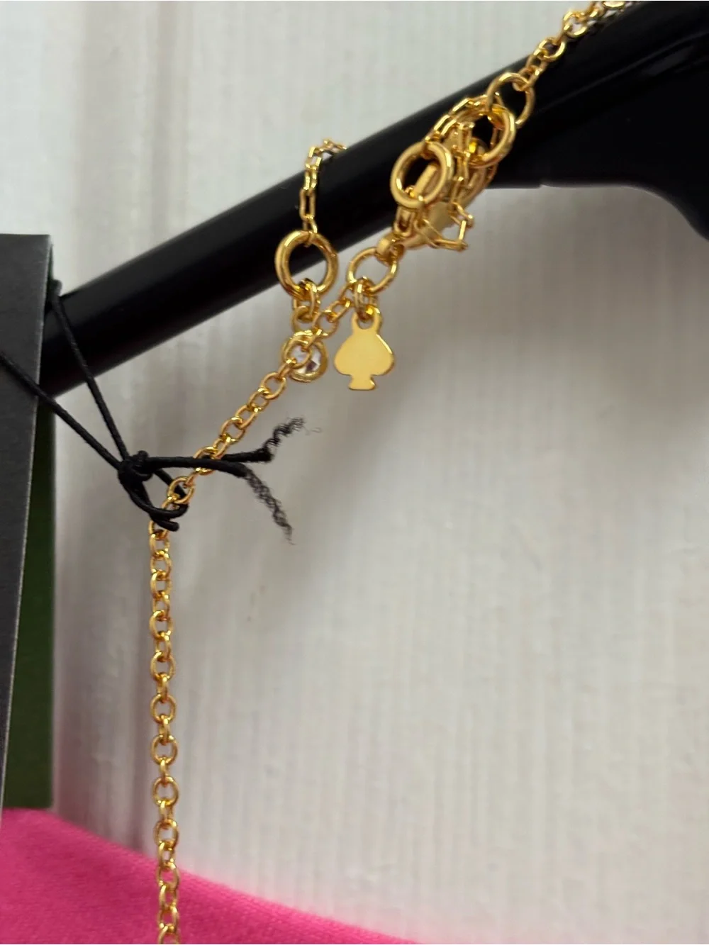 kate spade Gold-Tone Crystal Ice Cream Sundae Necklace with Red Accents